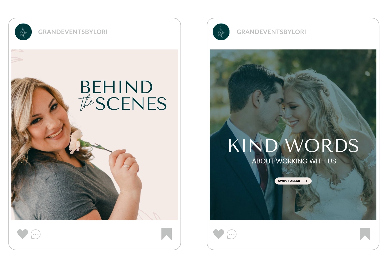 wedding planner social media templates